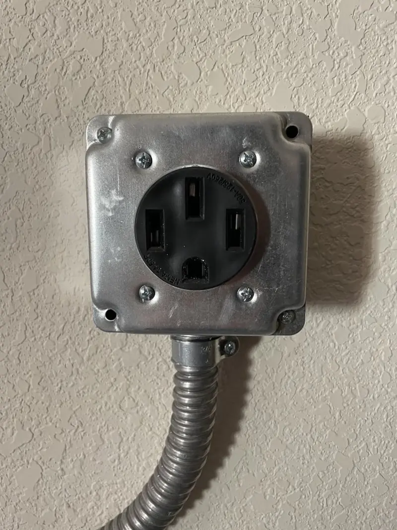 NEMA 14-50 outlet installed for Smart Home Electrical in Doffing